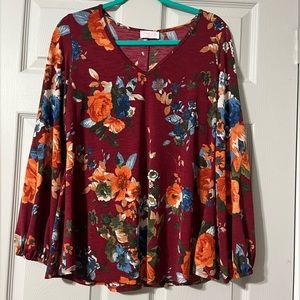 Pink Lily floral top